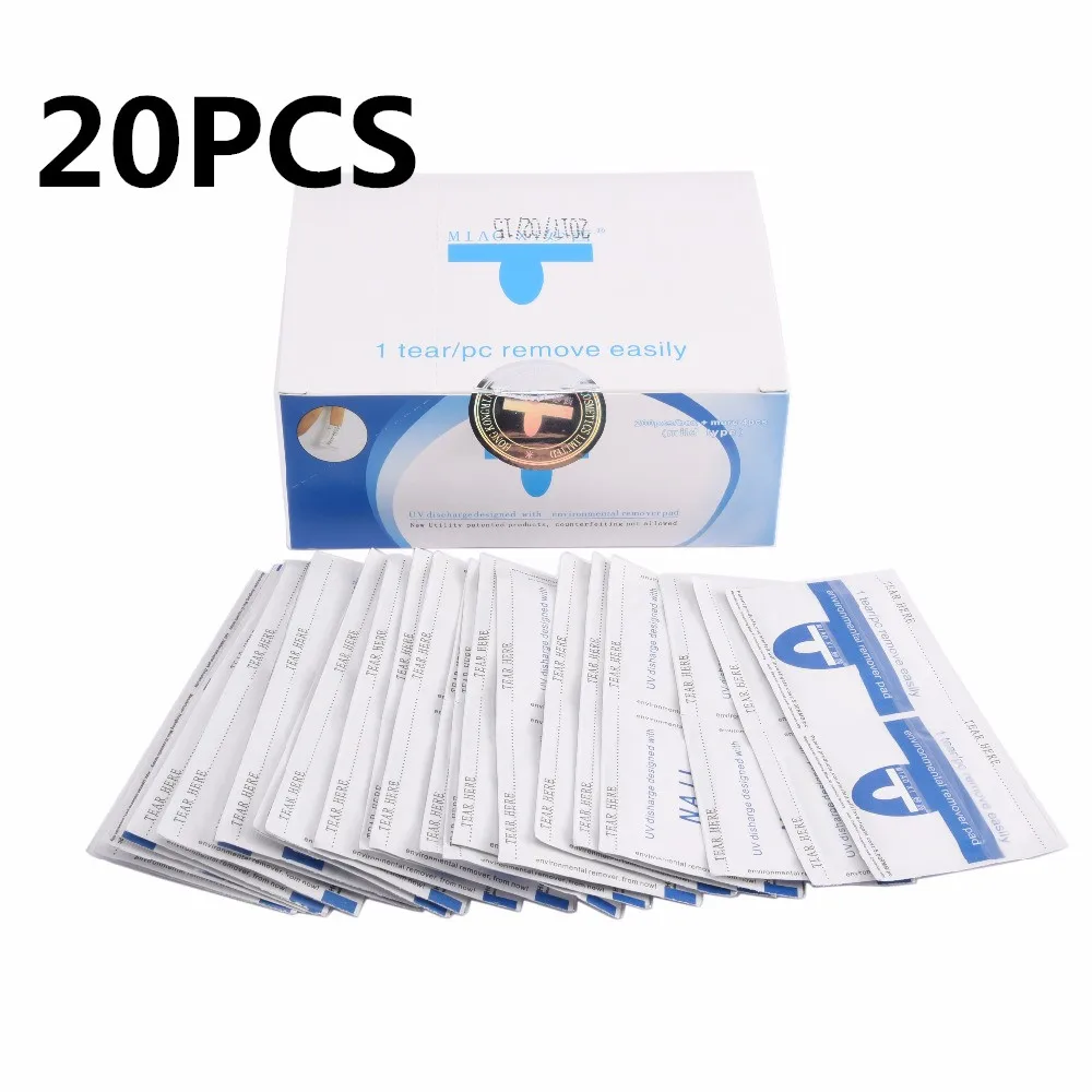 

Gelfavor Professional 20Pcs / Lot Nail Gel Removal Wraps UV Gel Manicure Cleaning Varnish Soak Off Remover Nails Remover Tools