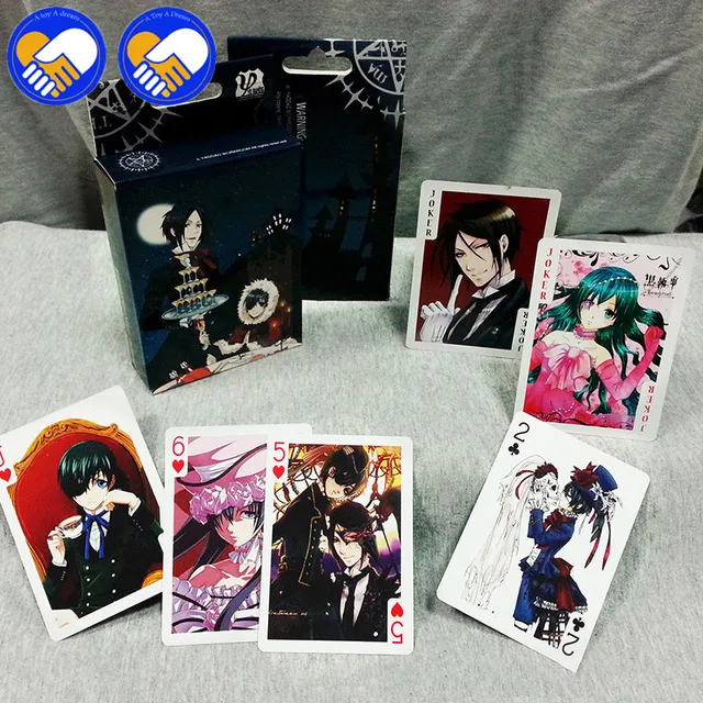 Best Offers NEW HOT 54Pcs/Pack Anime Kuroshitsuji Black Butler Paper Poker Pack Characters Action Figure Model Doll Game Collection Toys Best Offers NEW HOT 54Pcs/Pack Anime Kuroshitsuji Black Butler Paper Poker Pack Characters Action Figure Model Doll Game Collection Toys