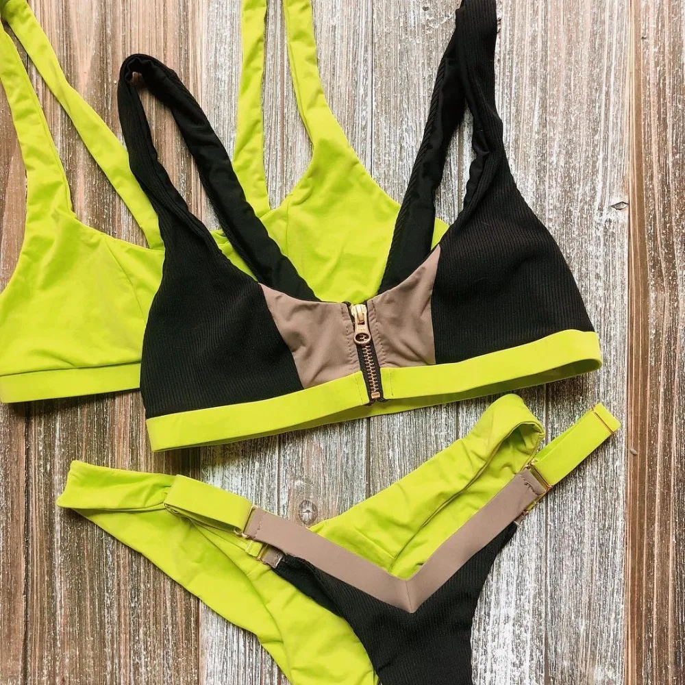 

Peixevodor Bikinis Set Swimwear For Women Push Up Swimming Bench Bathing Suits Two Pieces Swimsuits