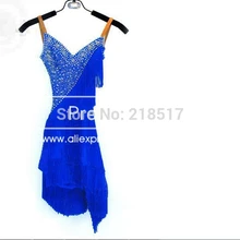 Женщины танцуют одежда Латинского танца для взрослых нэгл производительность платье одежда конкуренция одежда кисточкой для женщин F-0591