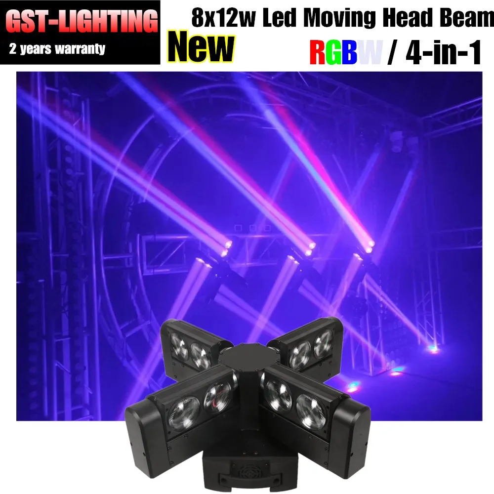 Бесплатная доставка 4 шт./лот паук 8X12W CREE Led Вечеринка DJ луч движущийся головной