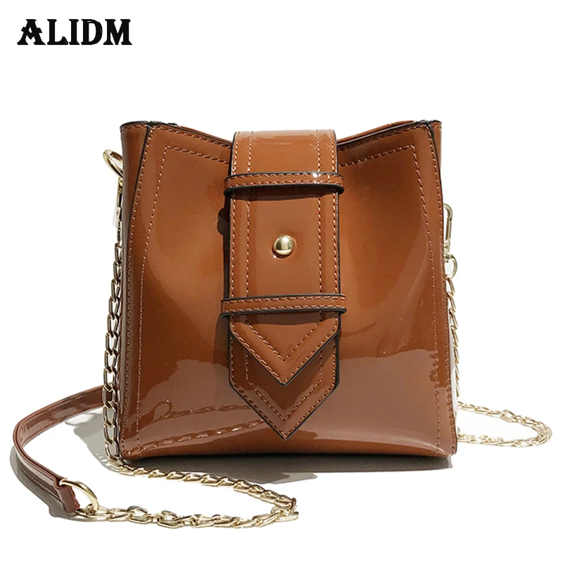 0 : Buy Fashion Brand Bucket Patent Leather Women Bag Designer Handbags High ...