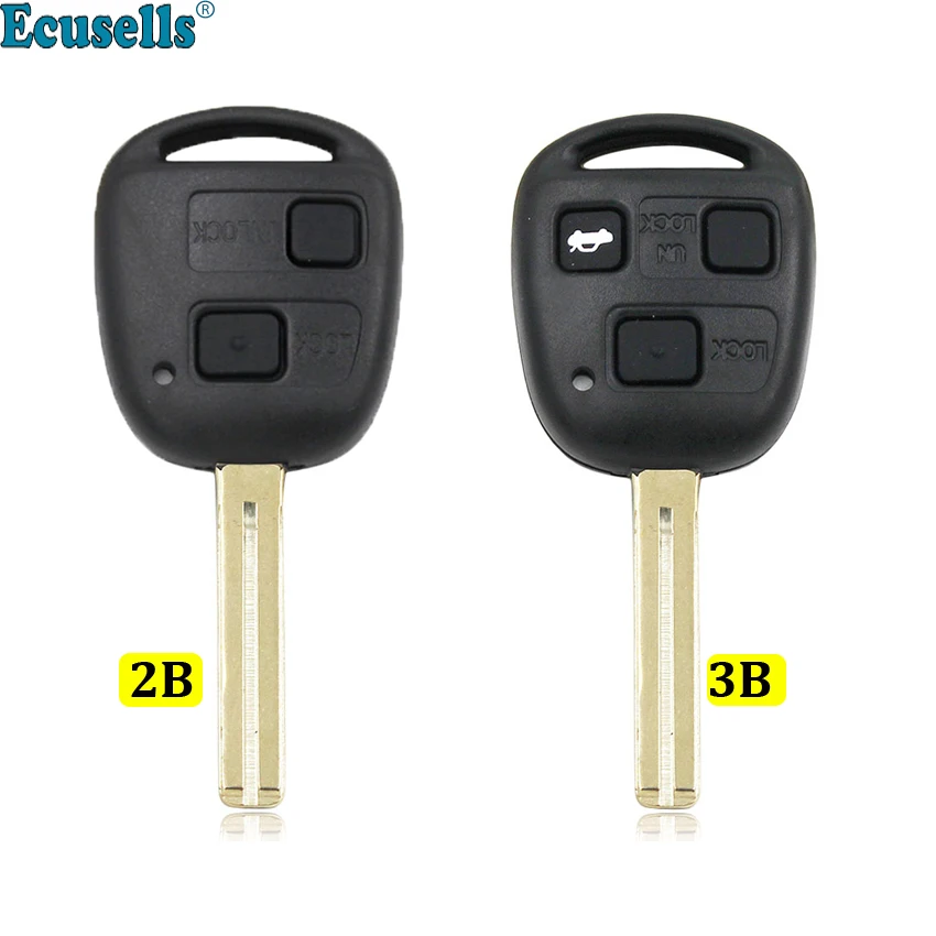 

2/3 button blank remote key shell for Lexus RX300 LS400 LS430 ES330 SC430 IS300 LX470 RX330 RX350 GS300 TOY48 UNCUT with button