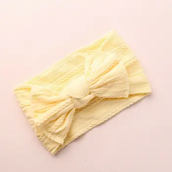 

2019 New Bow Baby Headband Turban Knotted Baby Hair Accessories For Newborn Toddler Girl Baby Solid Headwear