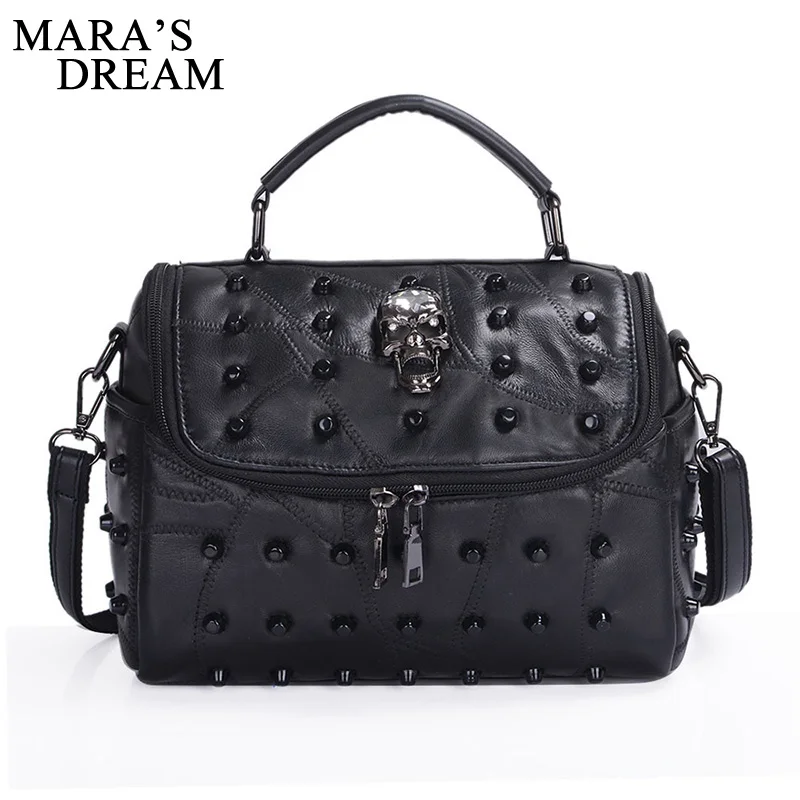 Mara s Dream 2017 font b Women b font Genuine Leather Sheepskin Messenger font b Bags