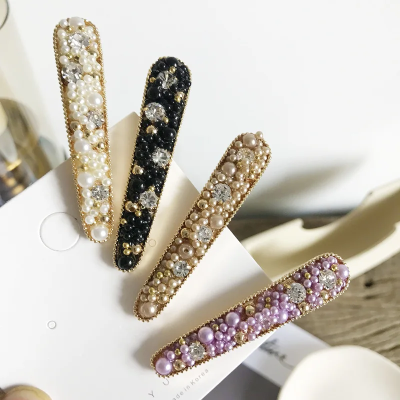 

Colorful Pearl Hair Clip for Women Fashion Hair Brand Jewelry Hairpin Hairband Ladies Wedding Hair Accessories Gifts