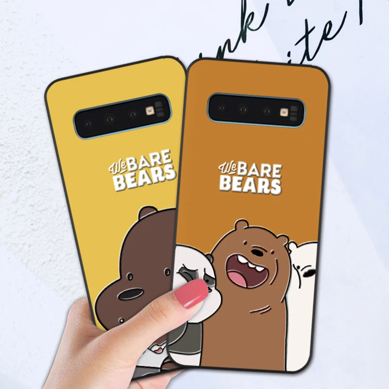 

3D Cute Cartoon Phone Case For Samsung Galaxy S10 Lite S10E We Bare Bears Funny Toys Silicone Cover Case For Samsung S10 Plus