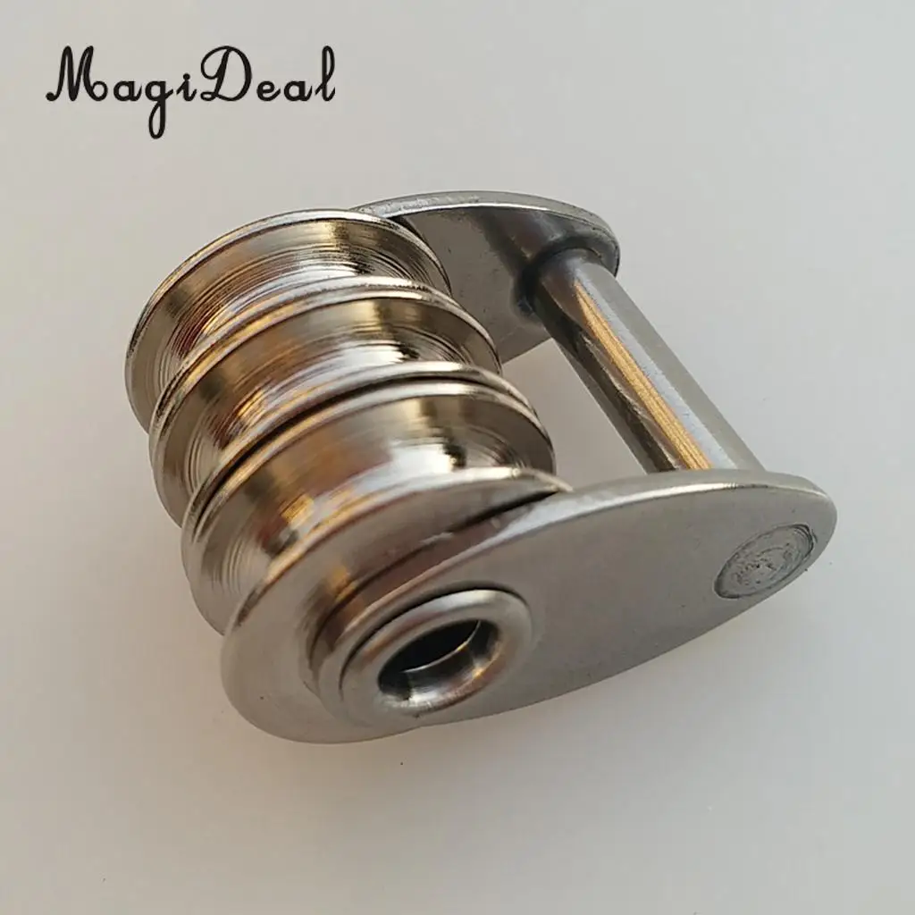 Universal Windsurfing Sail Tack Triple Pulley Wheel - Marine Grade 316 Stainless Steel - Strong & Durable