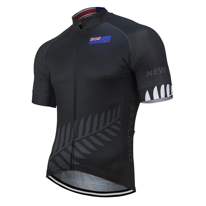 Новая Зеландия команды новые черные летние дышащие Для мужчин Велоспорт Джерси Индивидуальные велосипедная одежда, руль для шоссейного велосипеда, гонка в горах Топы