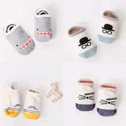 1 пара, зимние хлопковые нескользящие носки-тапочки, модные популярные мягкие носки-тапочки с героями мультфильмов для маленьких мальчиков