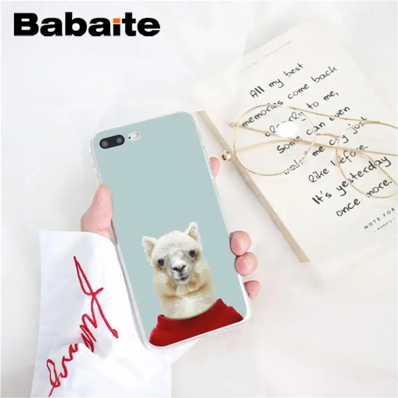 Babaite Lama Llama Alpacas животный черный мягкий чехол для телефона из ТПУ чехол для iPhone 8 7 6 6S Plus X XS MAX 5 5S SE XR 10 Fundas Capa