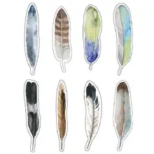 30 шт./кор. красочные перьевые бумажные закладки милые канцелярские закладки Подставка для книг офисные аксессуары Школьные принадлежности