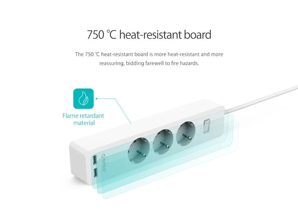Orico штепсельная розетка европейского стандарта, розетка 3/5 переменного тока, розетки с 2 usb-портами для зарядки, розетки usb, штепсельная розетка европейского стандарта, Расширительная розетка