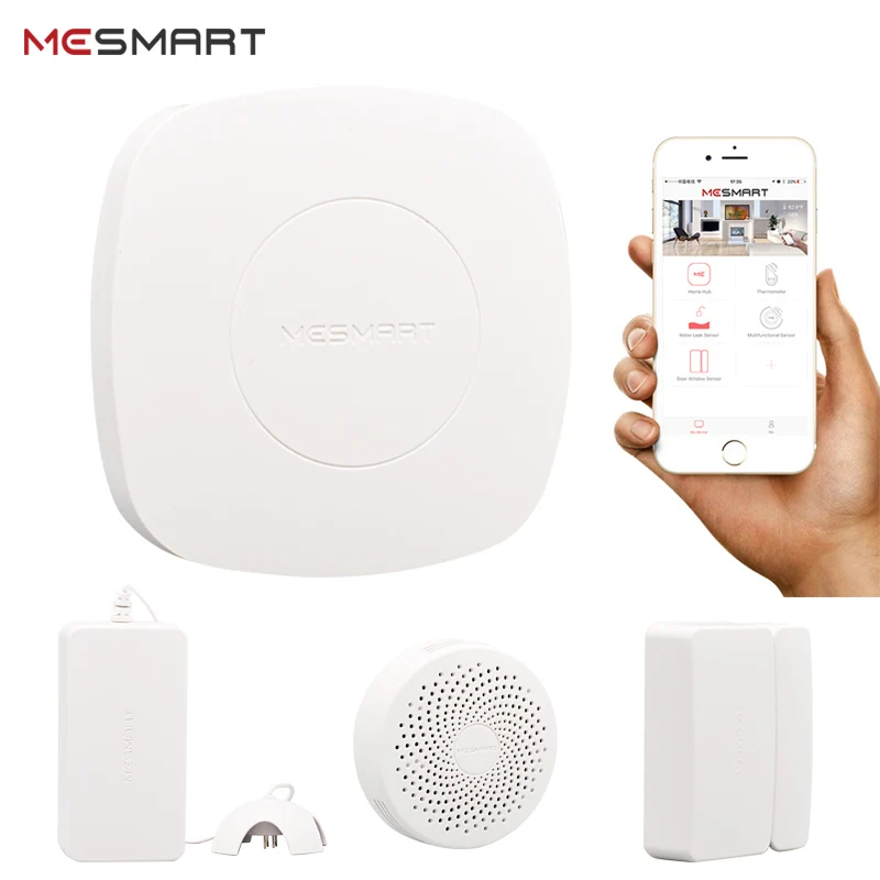 

MESMART Home Automation Security System Kit [Smart Home Hub+Gas Leak Detector+Water Leaking Detector+Door/Window Contact Sensor]