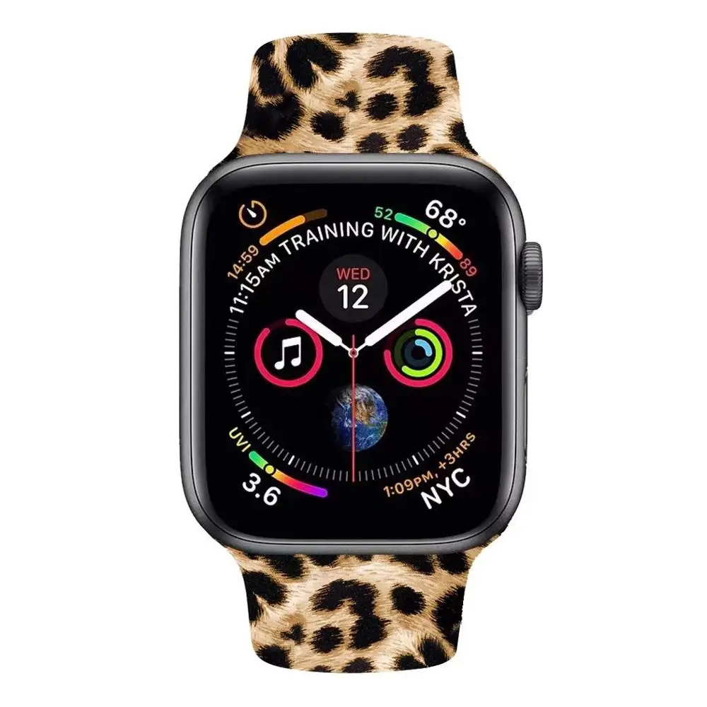 Для 42 мм 44 Apple силиконовый ремешок часов спортивный iwatch ремень коричневый