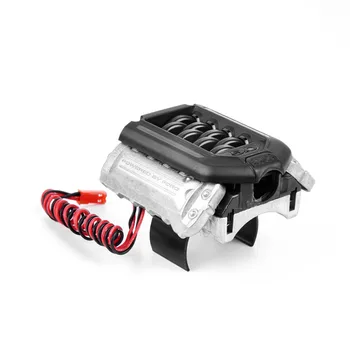 

1PC F11 V8 Motor Radiator 13000RPM Double Fan Engine Heat Sink Cover without Temperature Sensor GAX0134A for RC 1/10 Car