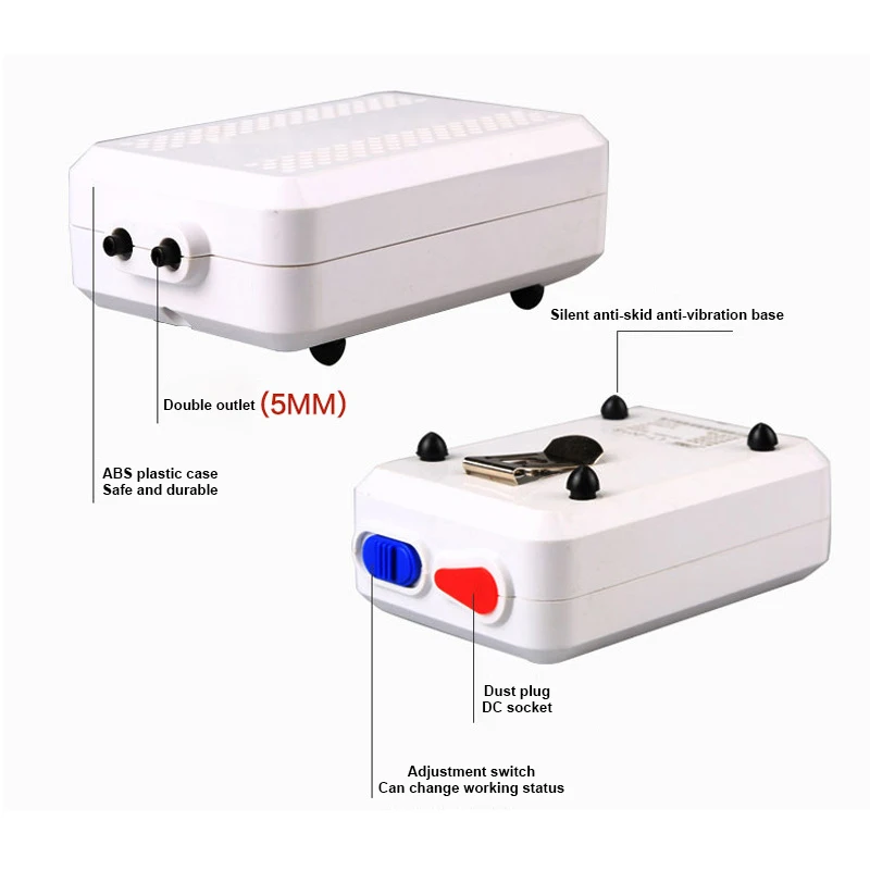 Aquarium Air Pump USB Rechargeable High Out Oxygen Pumps for Fish Tank