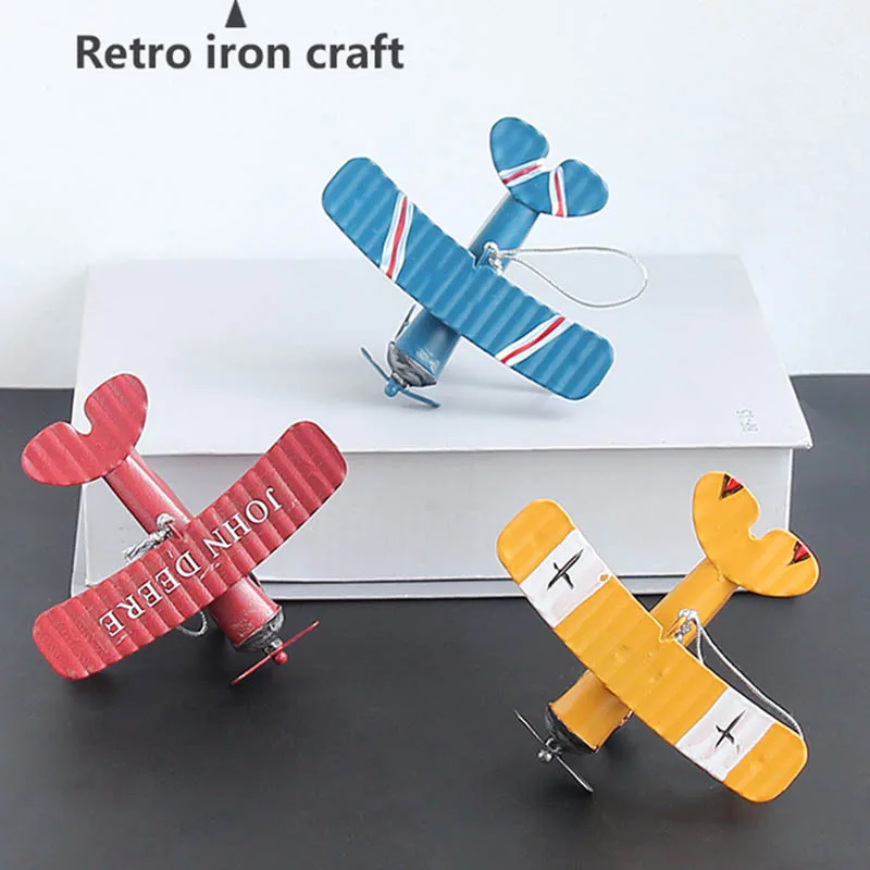 

Creative Restoring Ancient Planes Wrought Iron Small Plane Model Furnishing Articles Ornaments Home Decoration