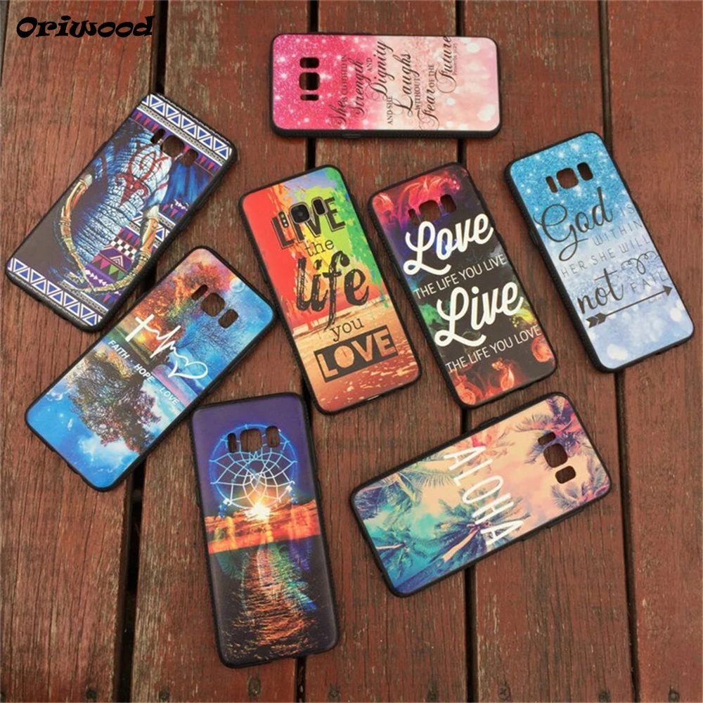 

3D relief Retro Colorful Pattern Case For Samsung Galaxy S8 S9 A8 J7 Plus Note 8 C8 C7 J5Prime J7Prime 2016 J3Pro J5Pro J7Pro