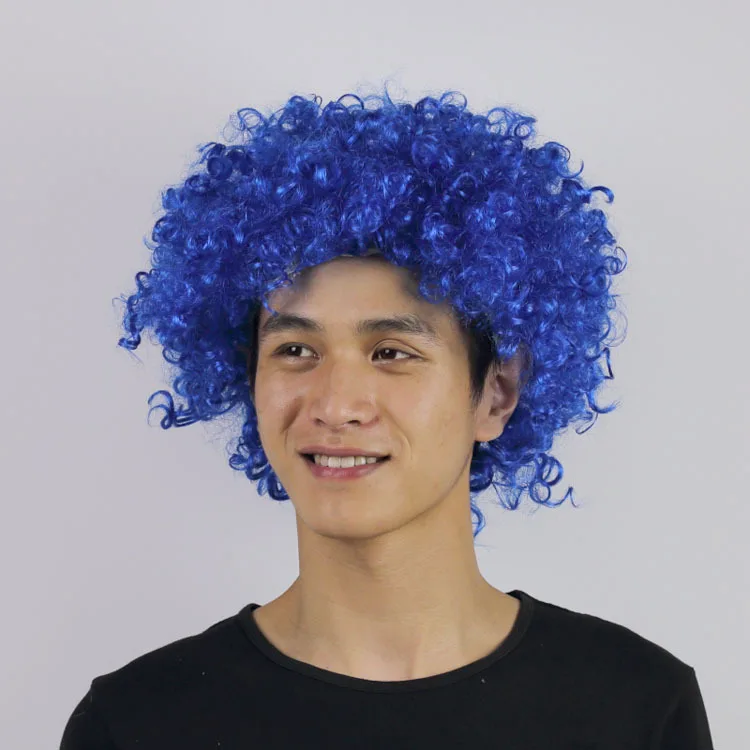 New Halloween Christmas Hats Costume Hair Wig Football Fan Wig Clown Hair Wigs Child Adult Colorful Masquerade Party