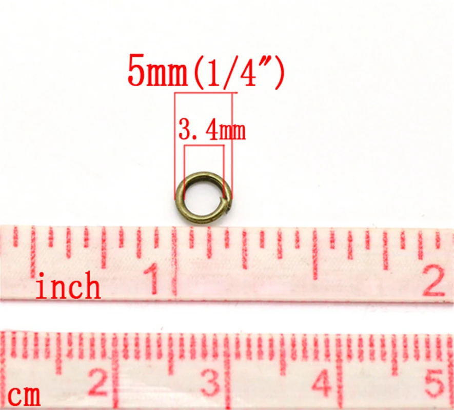 DoreenBeads античные бронзовые открытые прыгающие кольца 5 мм (1/4 &quot) продается в