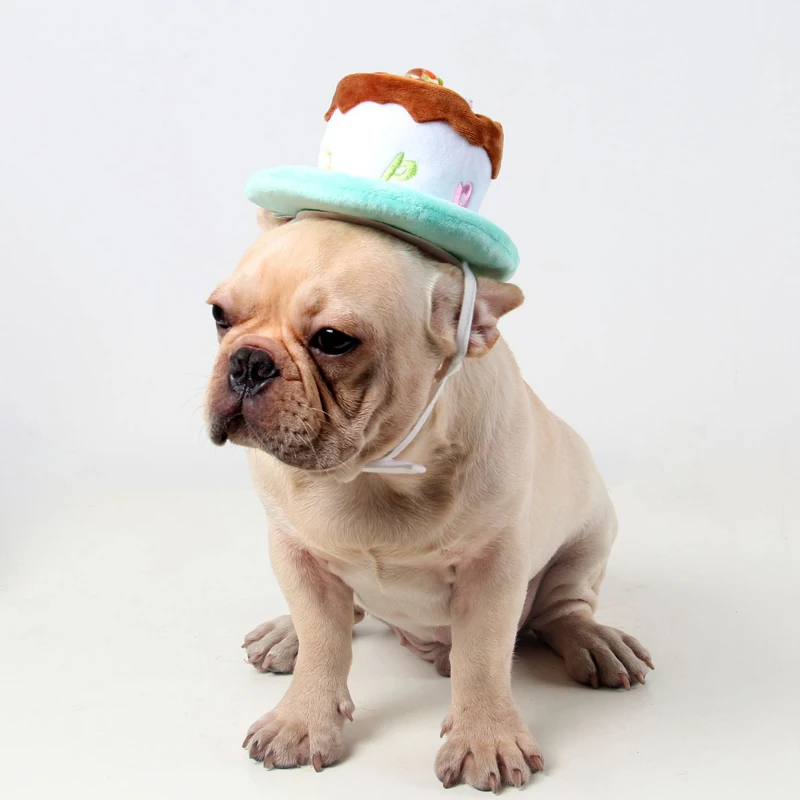 Собака шапки ко дню рождения шляпа с торт свеча костюм для вечеринки кошка головные уборы фрукты шляпа для животных