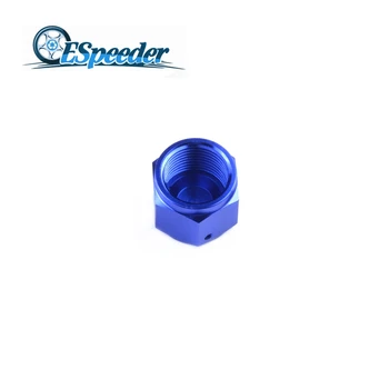

ESPEEDER AN4 Female AN Flare Fitting Cap Block Off Aluminum Blue