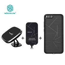 Xiaomi Mi6 Case Cover 5.15” NILLKIN QI Wireless Charger Pad + Magnetic Wireless Charger Receiver Case for Xiaomi Mi 6