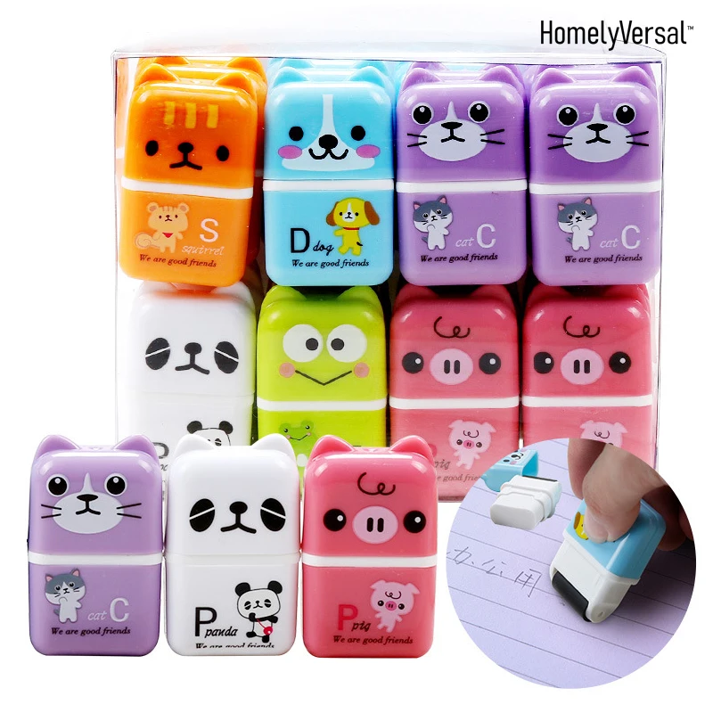 

5 pcs Creative Animals candies Cute Eraser School Office Supply rubber Student Exam Pencil Erasable Tool school Stationery