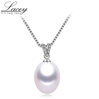 

18K gold pearl pendant necklace jewelry for women,natural big pearl necklace pendant white gold fine jewelry Christmas gift