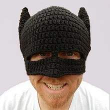 Новинка, Новые Креативные забавные шерстяные вязаные шапки, капюшон, шлем в масках, Бэтмен, вязаные шапочки, Skullies Bonnets Gorros Hombre