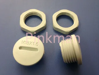 

50pcs M22*1.5 White Nylon Waterproof chock plug