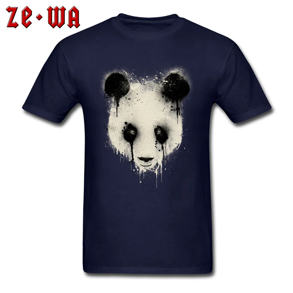 Panda Drip 100% Cotton T-shirts for Men Short Sleeve Customized Tops Shirts Rife Summer Round Collar Tee-Shirt Fashionable Panda Drip navy