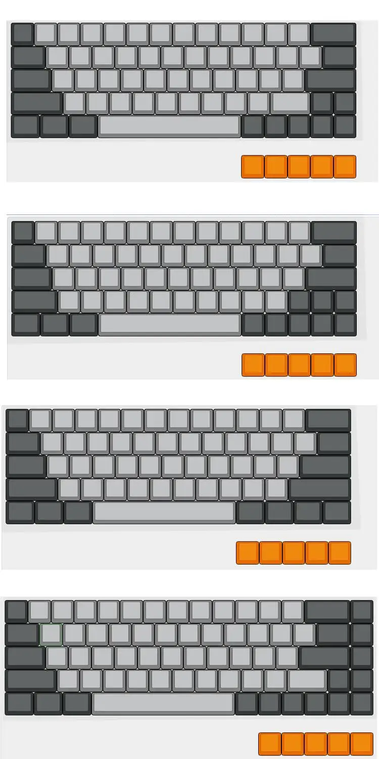 Ymdk-dsa Perfil Keyconjunto em Branco Keycap Pbt Grosso para Teclado Mecânico Cherry mx Gh60 Xd64 Gk64 Tada68 Sp64 61 64 68 Ansi - Imagem 2
