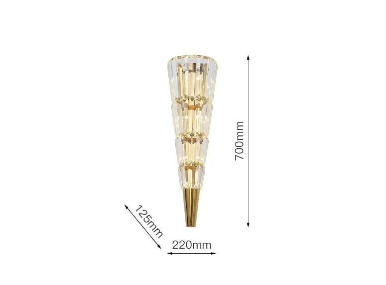 Золотой современный настенный светильник, хрустальный светильник, роскошный скандинавский Декор для гостиной, отеля, светодиодный светильник s
