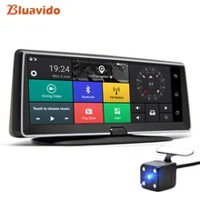 Bluavido 8 Inch 4G Android Car Dashboard DVR Camera GPS Navigation ADAS 1080P Dual Lens Car Video Recorder Night vision WiFi