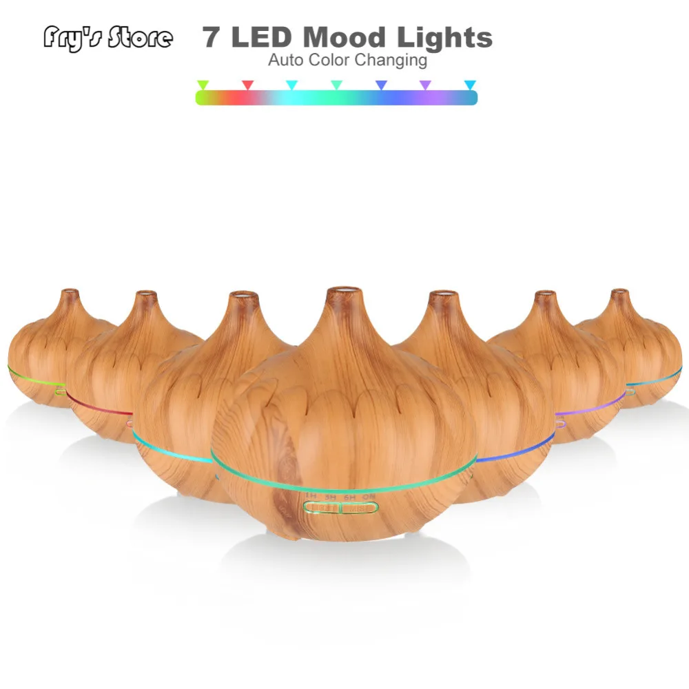 

New 550ml Air Humidifiers Essential Oil Diffuser Aroma Humidifier lamp Purifier Electric Aroma Diffuser Mist Maker for Home-Wood