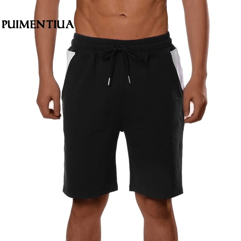Pui men tiua летние мужские шорты для бодибилдинга, бега, бегунов, с карманами, для спортивного зала, обтягивающие, спортивные, повседневные шорты