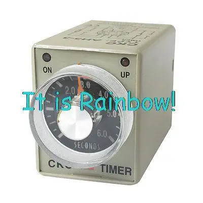

Free Shipping AC 24V 0-6Seconds 6s Plastic Housing Delay Timer Time Relay 8 Pin AH3-3