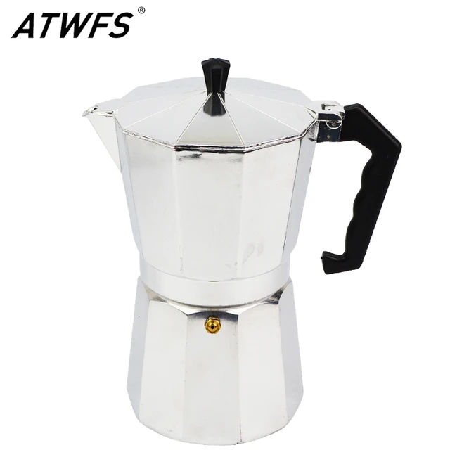 ATWFS High Quality Espresso Coffee Pots 9 Cups Aluminum Moka Pot