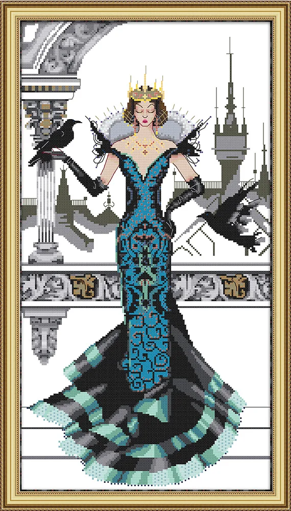 Набор для вышивки крестом RAVEN QUEEN aida 14ct 11ct холсты стежков с принтом вышивка ручной