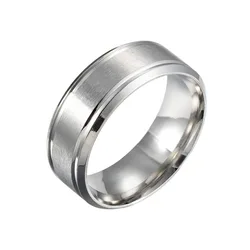 Elegant Gold - Tone 8mm Fashion Ring - Exclusive Wedding Jewelry Gift - 8 (Silver)