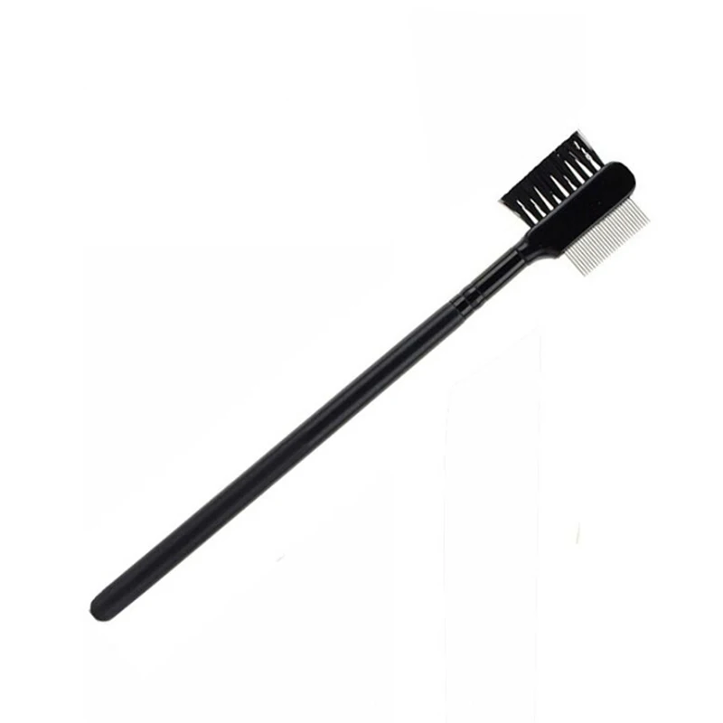 New Eyelash Dual-Comb Extension Brush High Quality Steel Eyebrow Metal Comb Cosmetic Makeup Tool Wholesale Retail