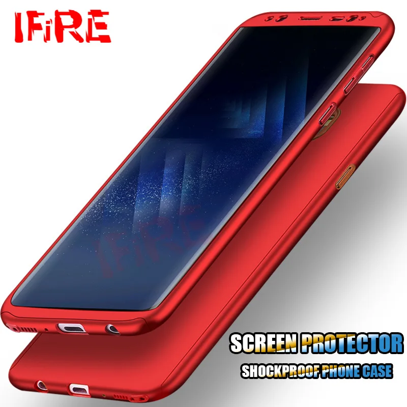 Luxury 360 Phone Cases For Samsung Galaxy A5 A7 2017 Note 8 S8 Plus Shockproof Hard Cover S6 s7 edge 2016 Case |
