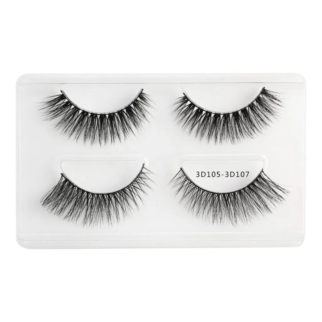 

Two Pairs Of 3D Mink Fur With Soft Long Curly And Warped Many Layer Eyelashes magnetic eyelashes natural maquiagem #3