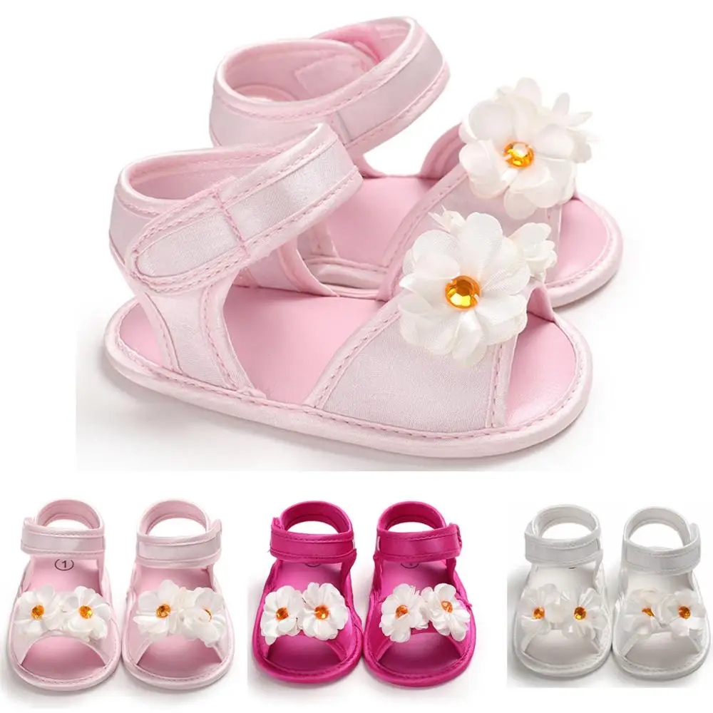 

Newborn Baby Girls Shoes Infant Baby Toddler Infant Baby Girl Soft Sole Flower Applique Sandals Shoes Single Shoes A1
