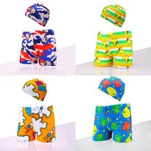 Детский Эластичный пляжный купальный костюм с рисунком для мальчиков; купальные штаны; шорты; Новинка года; купальный костюм; детские плавки для мальчиков