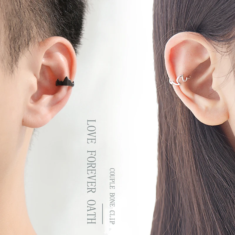 Серьги клипсы для влюбленных из серебра 925 пробы|clip earrings|earrings no piercingearings for pierced ears |