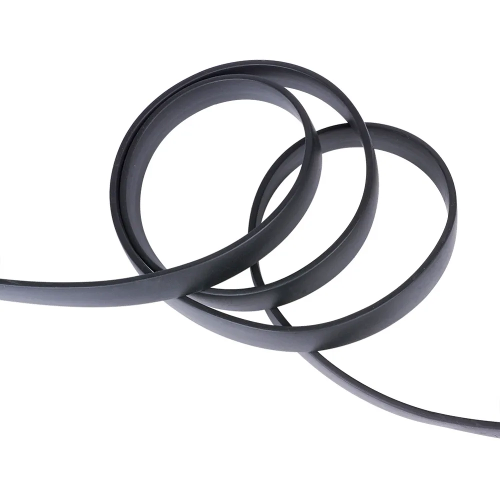 

10Strands/lot 6x2mm Black Synthetic Flat Solid Rubber Beading Cord for Jewelry Findings 1m/strand F60