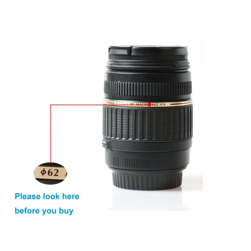 LXH 2 шт Универсальный дизайн 37-105 мм защелкивающаяся крышка объектива Держатель для Canon, Nikon, sony и любой другой DSLR камеры